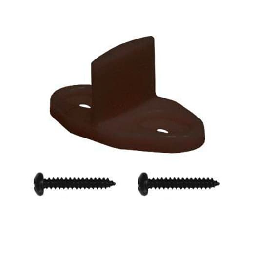 Floor Guide for Rolling Barn Doors, Brown Plastic