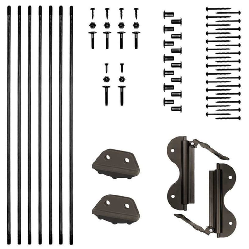 Stationary Mount Hardware Kit for 16" Wide Library Ladder, Oil Rubbed Bronze Finish Finish