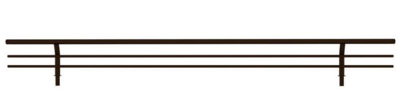 17" Sidelines Wire Shoe Rail, Bronze Finish
