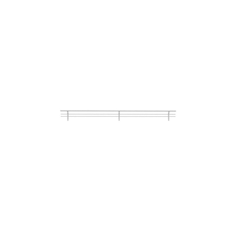 23" Sidelines Wire Shoe Rail, Satin Chrome Finish