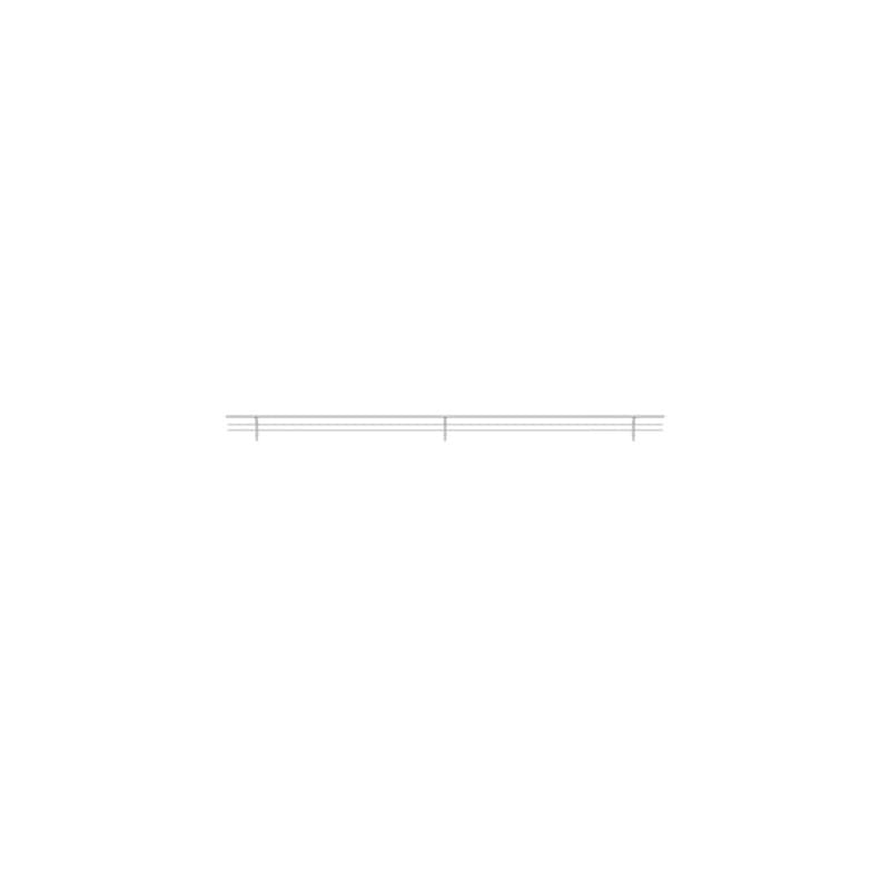 35" Sidelines Wire Shoe Rail, Satin Chrome Finish