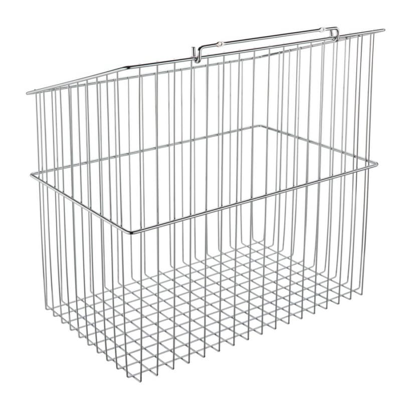 19-1/2" x 13-1/2" x 21" Wide Tilt-Out Wire Hamper, Satin Nickel
