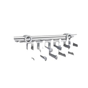 13-7/8" - 21-7/8" Pull-Out Tie/Scarf Organizer, Chrome Finish