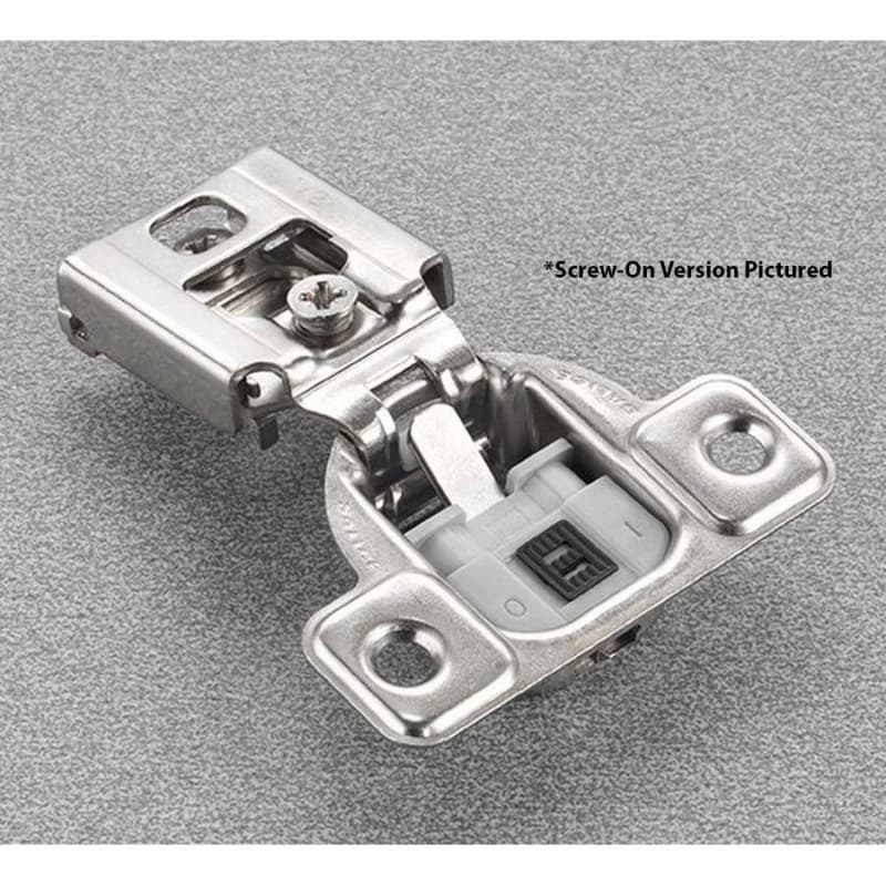Excentra S 106° Opening Wrap-Around Face Frame Hinge, 45mm Boring Pattern, Silentia Soft-Closing, 3/4" Overlay, Screw-On