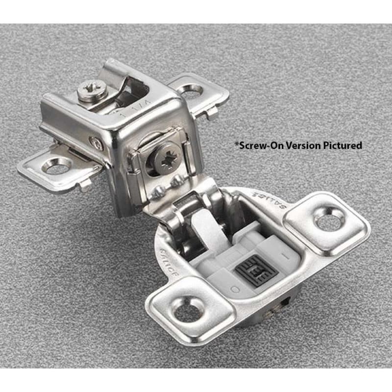 Excenthree S 106° Opening Wrap-Around Face Frame Hinge, 45mm Boring Pattern, Silentia Soft-Closing, 1-1/4" Overlay, Screw-On