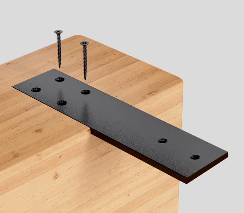 12" PRO Countertop Support Bracket, Standard Duty, Black Finish