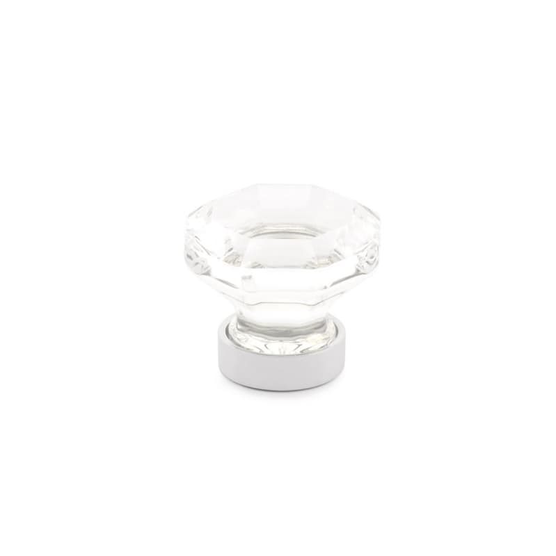1-1/4" Old Town Glass Cabinet Knob, Polished Chrome