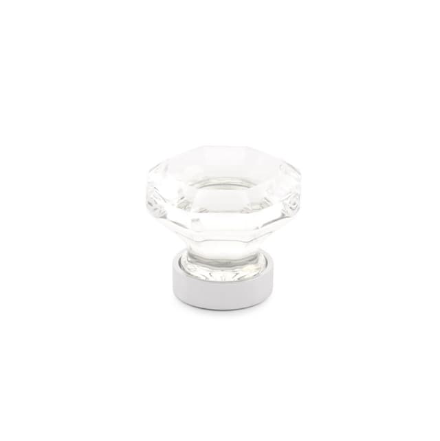 1-1/4" Old Town Glass Cabinet Knob, Polished Chrome