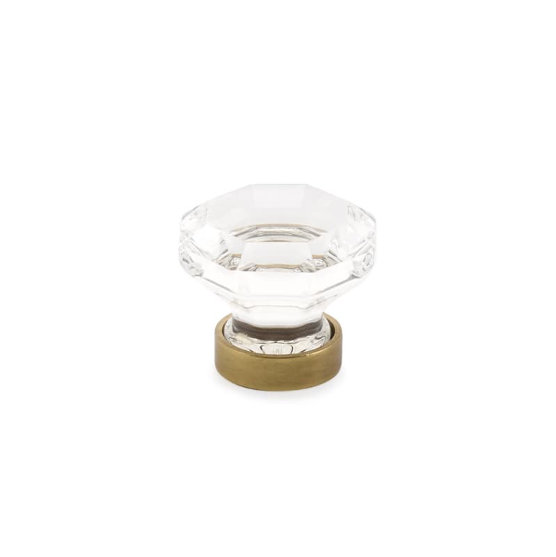 1-1/4" Old Town Glass Cabinet Knob, French Antique