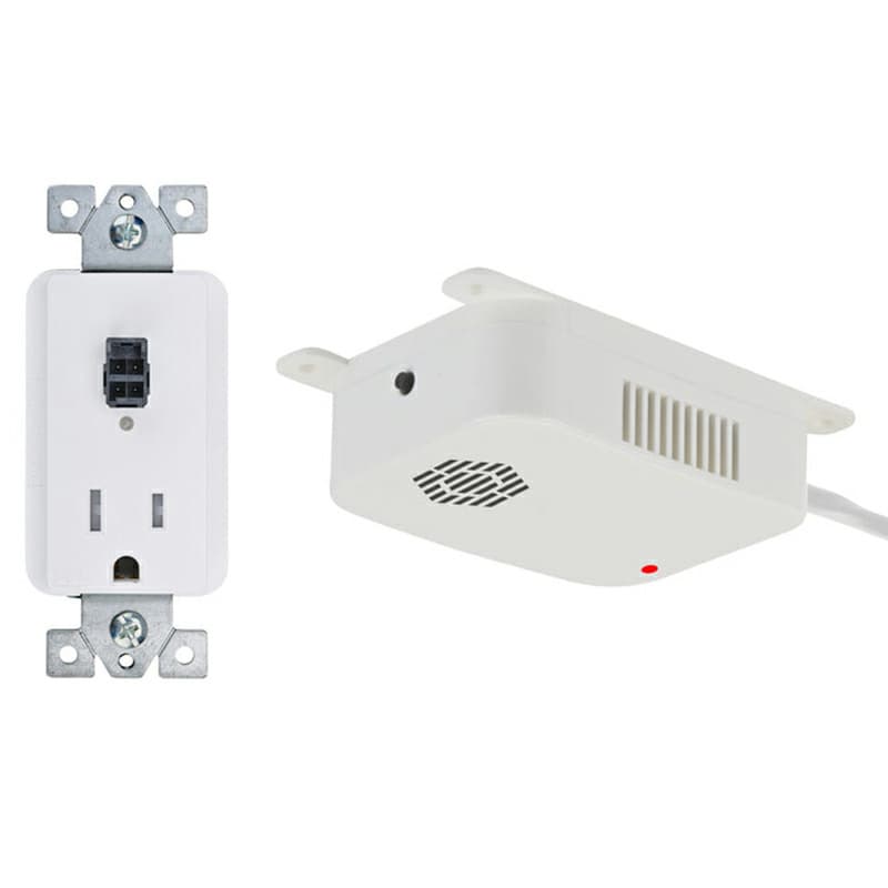 Docking Drawer 15-amp Fire Guard Outlet, White
