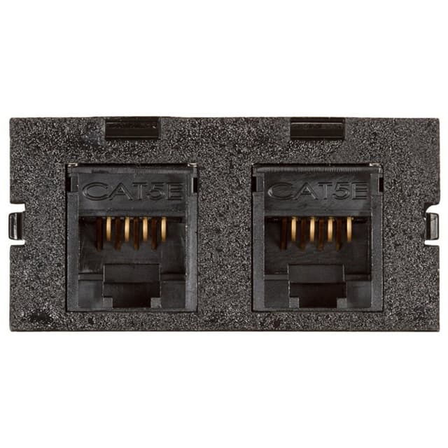 Dual Cat5e RJ45, Black