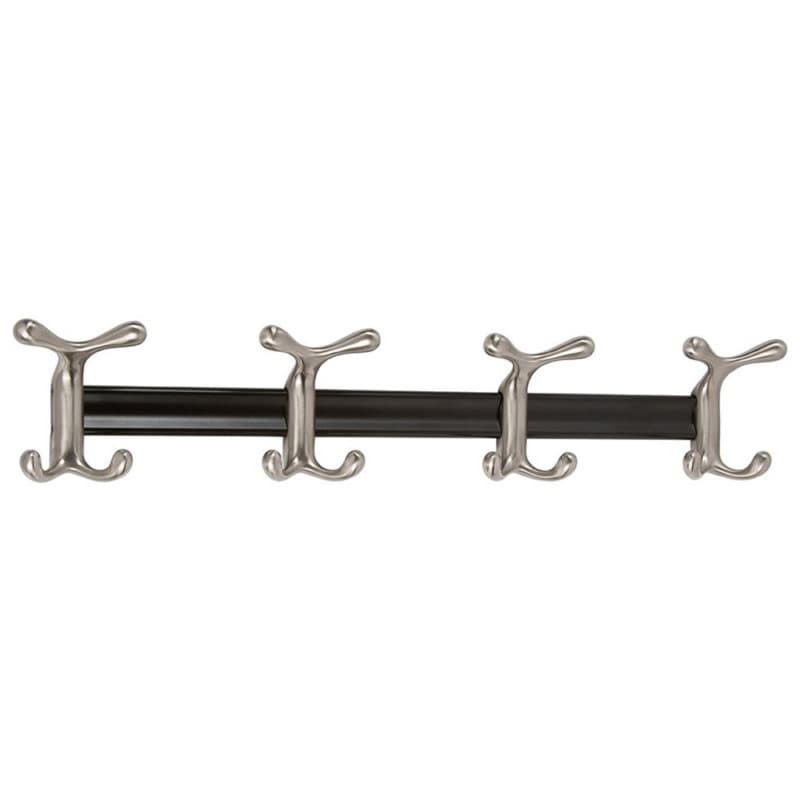 CH13K Quad Coat Hook, Satin Nickel