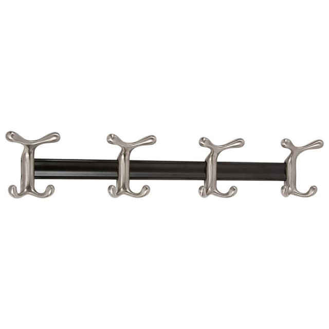 CH13K Quad Coat Hook, Satin Nickel