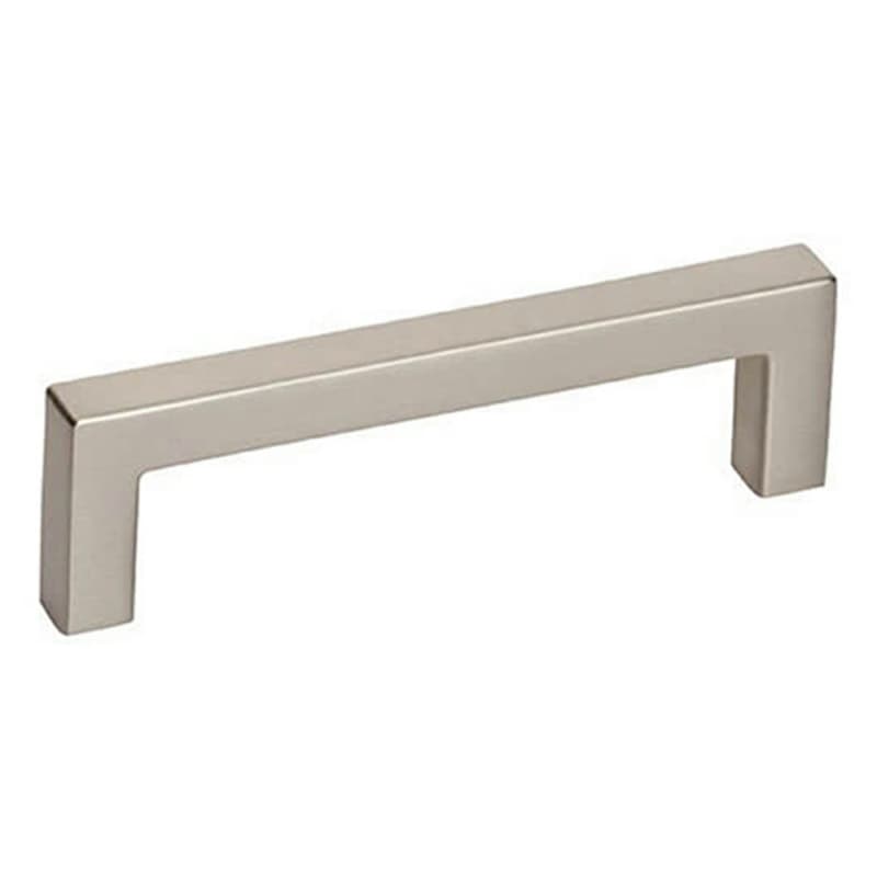 3-25/32" Square Bar Drawer Pull, Satin Nickel