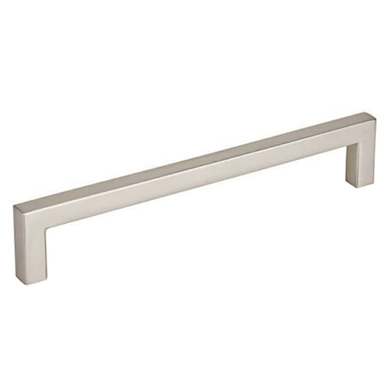 6-5/16" Square Bar Drawer Pull, Satin Nickel
