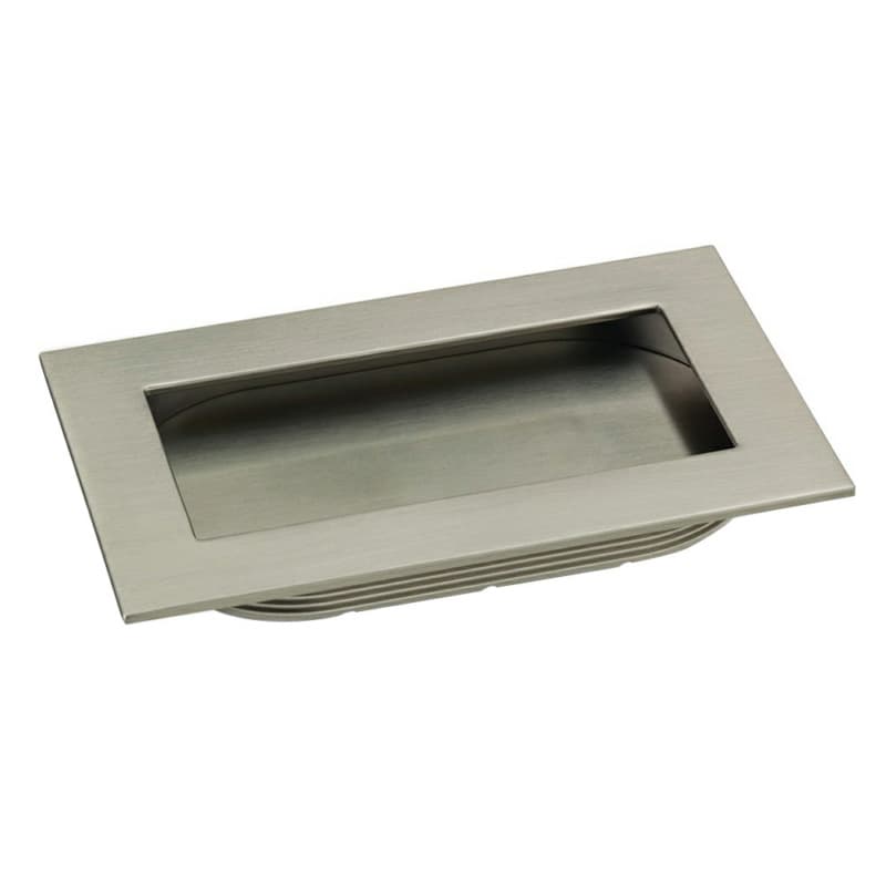 4-23/32" Rectangular Frame Flush Pull, Satin Nickel