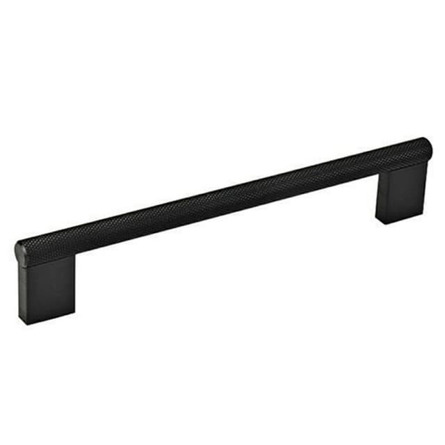 6-5/16" Knurled Bar Drawer Pull, Anodized Black