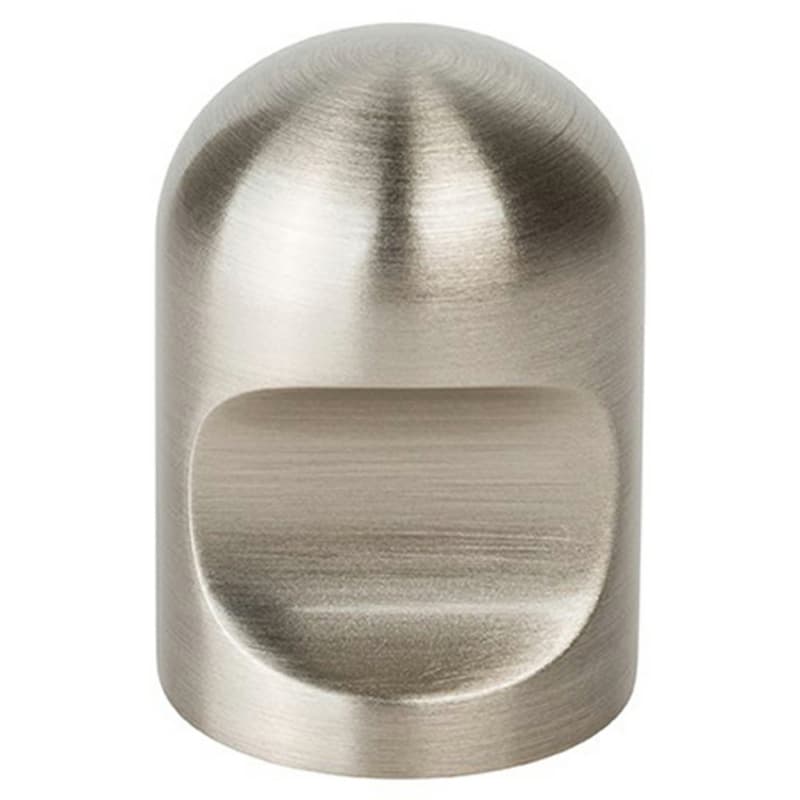 1-3/32" Notched Cylindrical Cabinet Knob, Satin Nickel