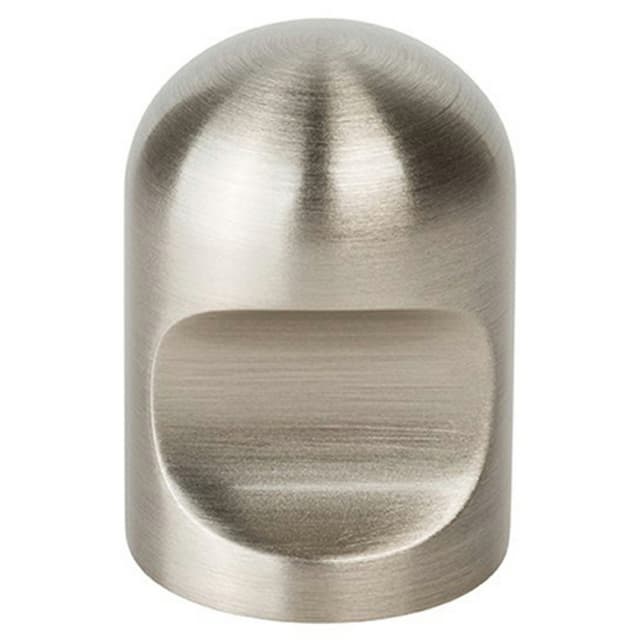 1-3/32" Notched Cylindrical Cabinet Knob, Satin Nickel
