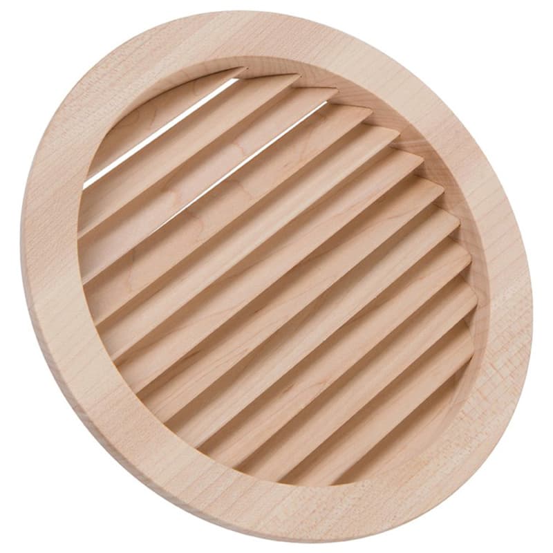6-9/16" Round Air Vent Grille for 5-15/16" Hole, Maple