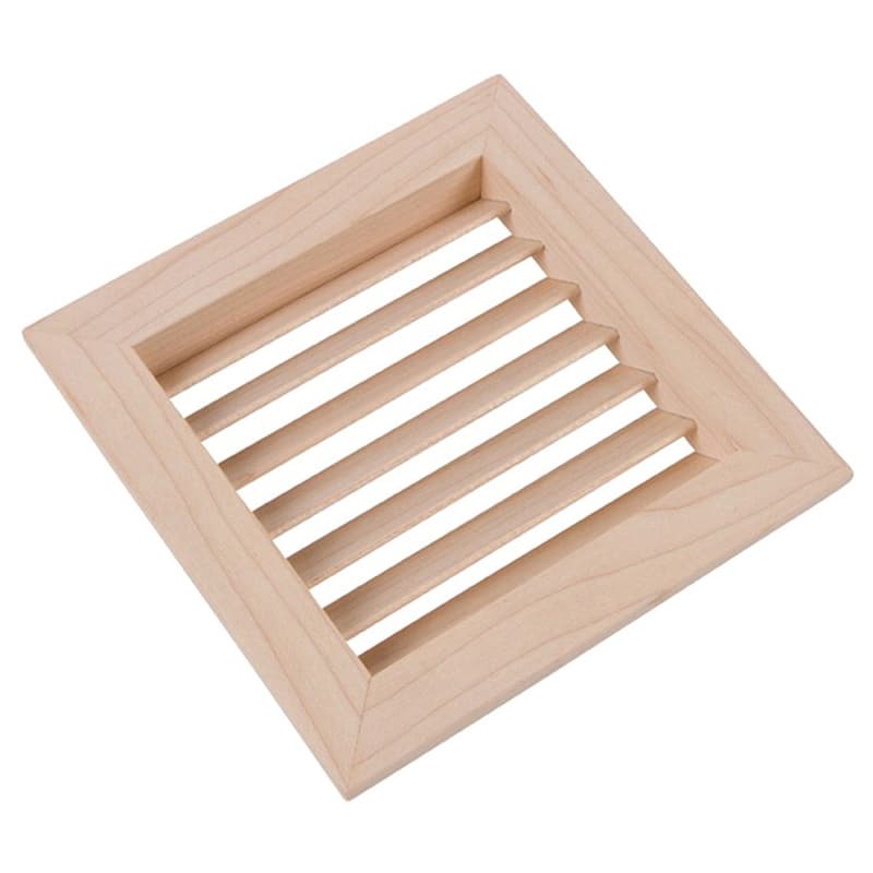 4-9/16" Square Air Vent Grille for 3-15/16" Hole, Maple
