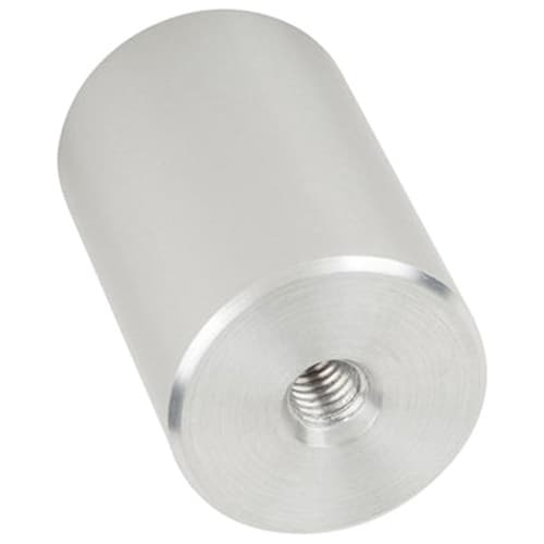1-1/4" x 2" Aluminum Stand-Off Barrel, Satin Aluminum Finish