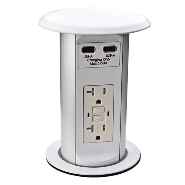 4-3/4" Pop-Up Kitchen Power Grommet, Matte White