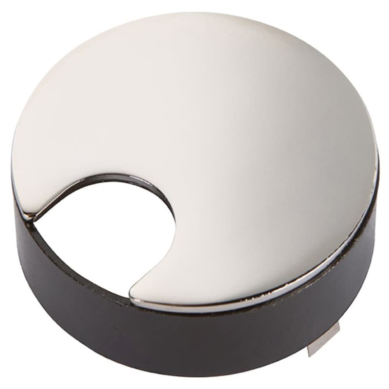 Flush Mount Desktop Grommet for 2-1/2" Hole, Polished Chrome