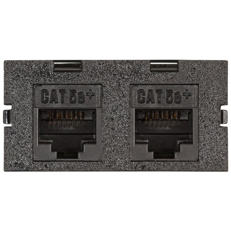Dual Cat5e RJ45 Universal Kit, Black