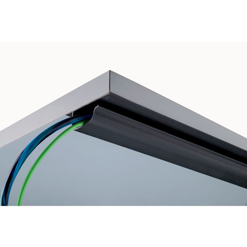 1' J-Shape Under-Desk Wire Cable Manager, Black