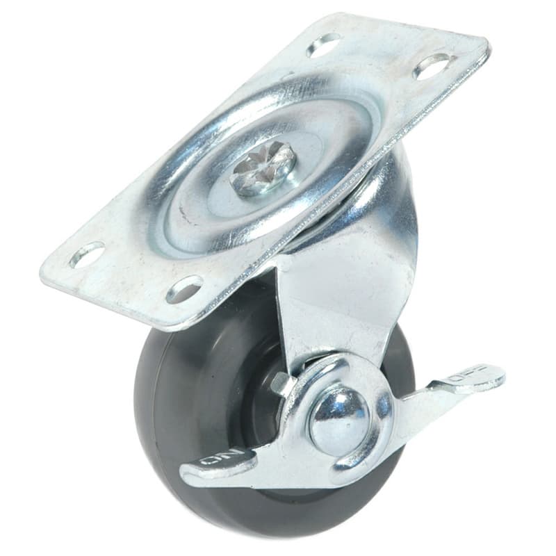 C-GD 2-1/2" General Duty Non-Marking Gray Swivel Caster with Brake
