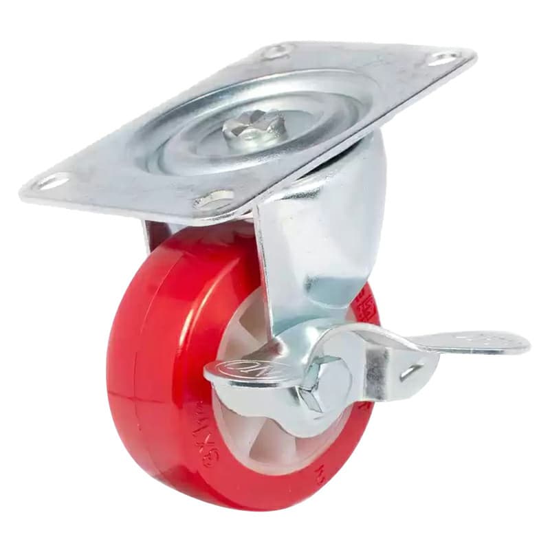2-1/2" C-GD General Duty Polyurethane Swivel Caster with Brake