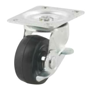 2-1/2" General Duty Soft Rubber Swivel Caster with Brake