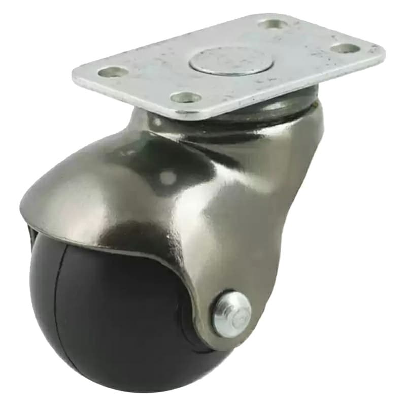 1-1/2" C-H15 Hooded Rubber Ball Swivel Caster