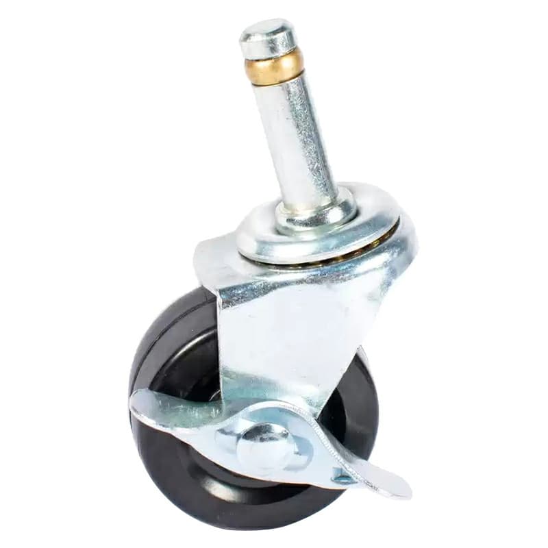 2" C-L Light Duty Hard Rubber Grip Ring Swivel Caster with Brake