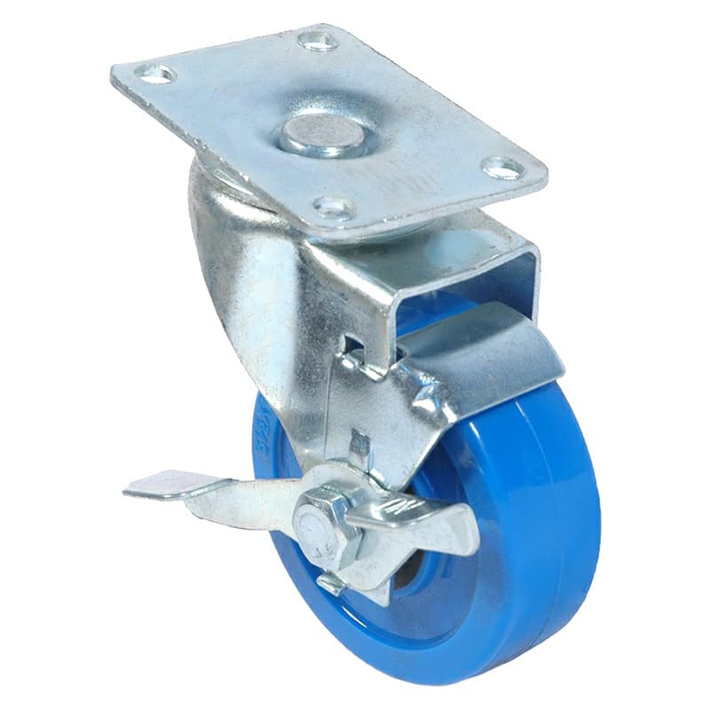 3-1/2" C-LM Medium Duty Polyurethane Swivel Caster with Brake