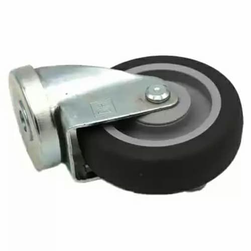 4" C-LM Medium Duty Gray Thermoplastic Rubber Swivel Caster