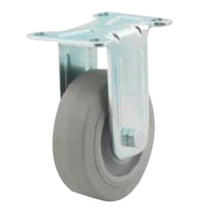 4" Light-Medium Duty Non-Marking Gray TPR Rigid Caster