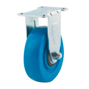 4" Light-Medium Duty Solid Polyurethane Blue Swivel Caster
