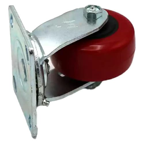 4" C-MHD Heavy Duty Non-Marking Red Polyurethane Swivel Caster