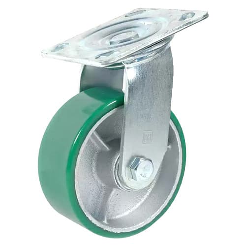 5" C-MHD Heavy Duty Non-Marking Polyurethane/Iron Swivel Caster