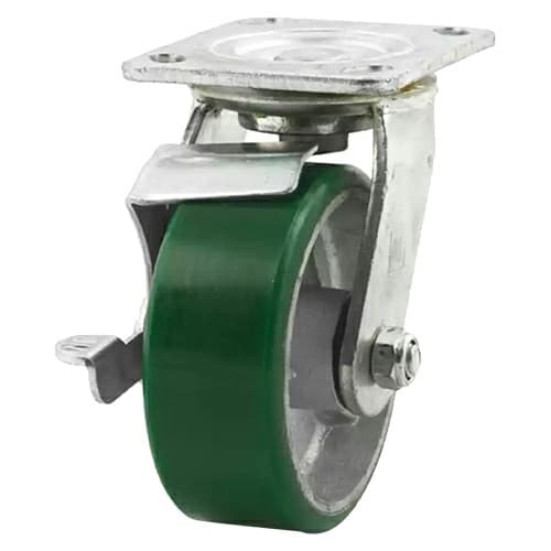 5" C-MHD Medium-Heavy Duty Non-Marking Polyurethane/Iron Swivel Caster with brake