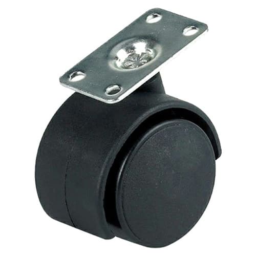 2" C-T Light Duty Twin Wheel Nylon Swivel Caster