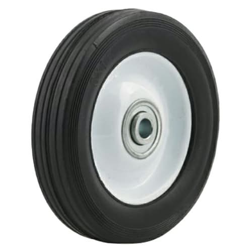 6" W-MH Flat Free Semi-Pneumatic Solid Rubber Wheel with Centered Hub