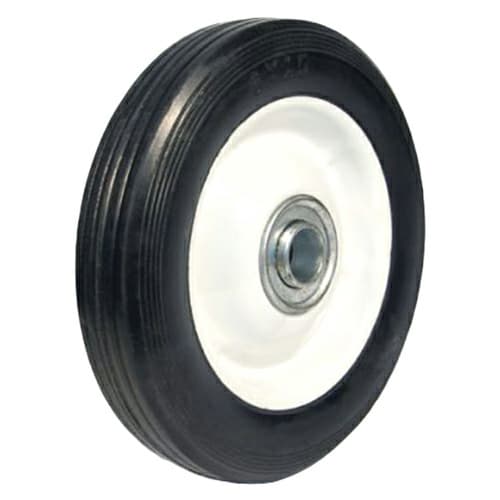 6" W-MH Flat Free Semi-Pneumatic Solid Rubber Wheel with 5/8" Centered Hub