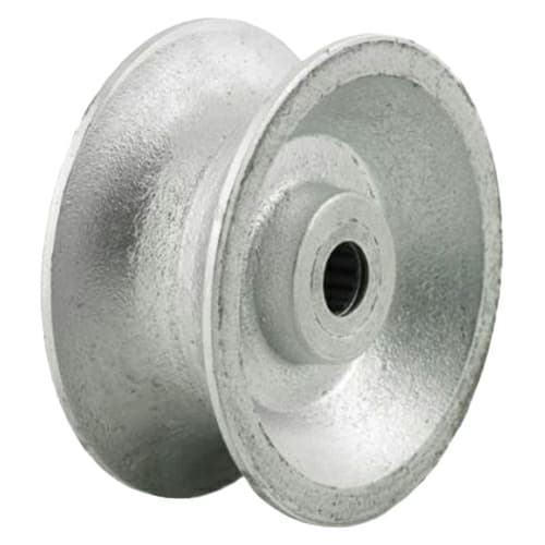 5" Cast Iron U-Groove Wheel Offset Hub, 3/4" Bore ID for 1-3/4 Pipe