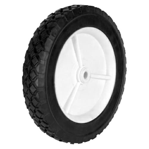 10" W-PH Rubber Flat Free Knobby Wheel with Offset Hub