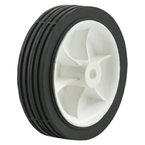 5" W-PH Flat Free Knobby Rubber Wheel with Offset Hub