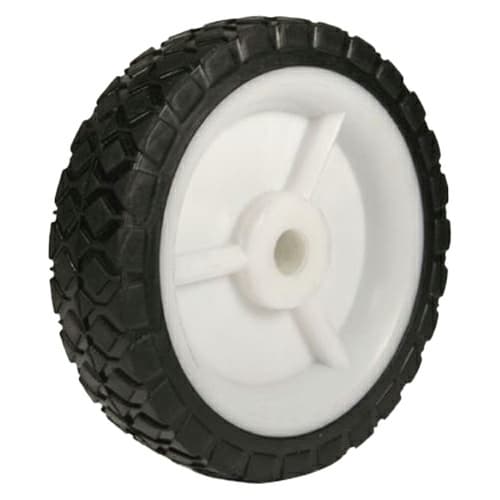 5" W-PH Flat Free Knobby Rubber Wheel with 1/2" Offset Hub