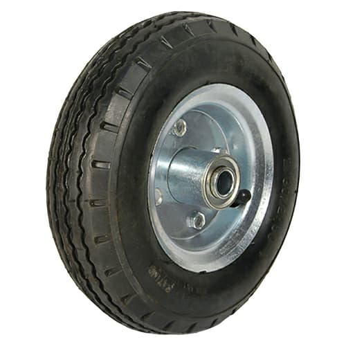 8" W-PN Pneumatic Ribbed Wheel with 5/8" Centered Hub